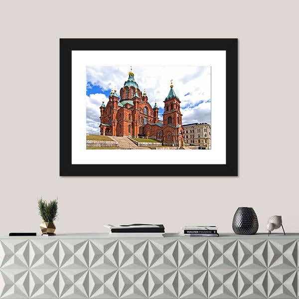 Uspensky Cathedral In Helsinki Canvas Wall Art-1 Piece-Framed Print-20" x 16"-Tiaracle