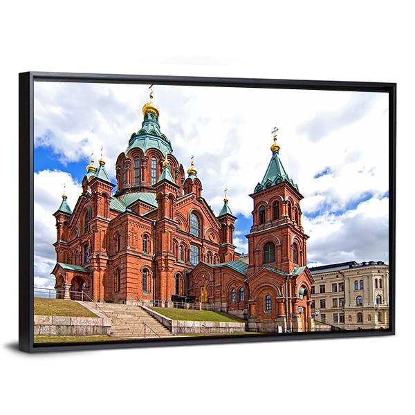 Uspensky Cathedral In Helsinki Canvas Wall Art-3 Horizontal-Gallery Wrap-25" x 16"-Tiaracle