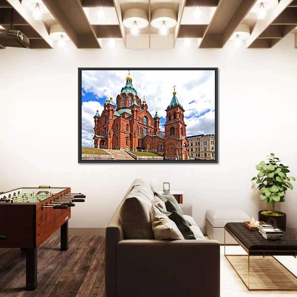 Uspensky Cathedral In Helsinki Canvas Wall Art-5 Horizontal-Gallery Wrap-22" x 12"-Tiaracle