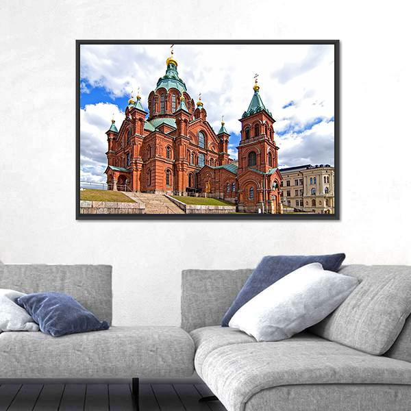 Uspensky Cathedral In Helsinki Canvas Wall Art-3 Horizontal-Gallery Wrap-25" x 16"-Tiaracle