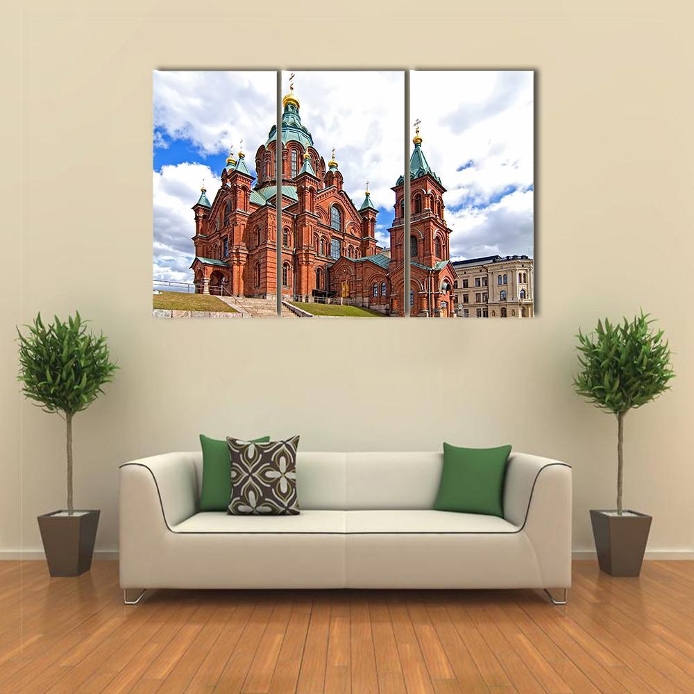 Uspensky Cathedral In Helsinki Canvas Wall Art-3 Horizontal-Gallery Wrap-37" x 24"-Tiaracle