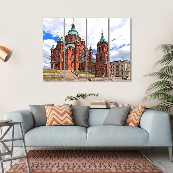 Uspensky Cathedral In Helsinki Canvas Wall Art-4 Horizontal-Gallery Wrap-34" x 24"-Tiaracle