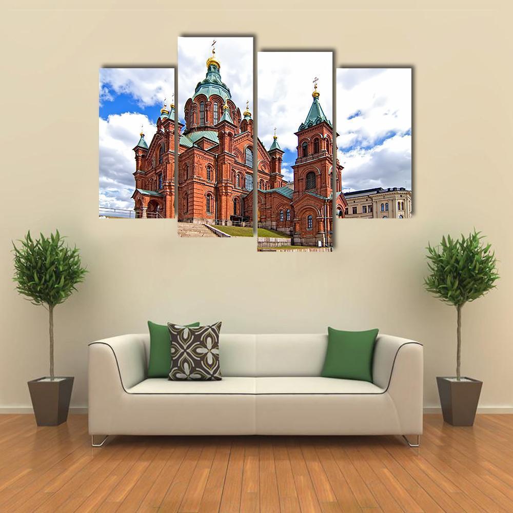 Uspensky Cathedral In Helsinki Canvas Wall Art-4 Pop-Gallery Wrap-50" x 32"-Tiaracle