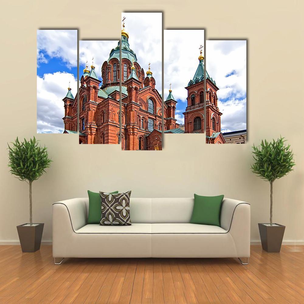 Uspensky Cathedral In Helsinki Canvas Wall Art-5 Star-Gallery Wrap-62" x 32"-Tiaracle