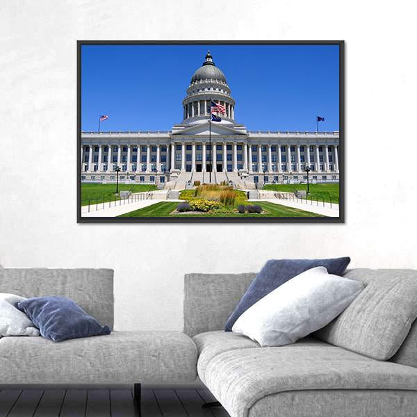 Utah Capitol Building Canvas Wall Art-3 Horizontal-Gallery Wrap-25" x 16"-Tiaracle