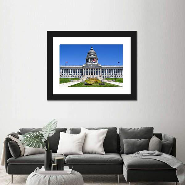 Utah Capitol Building Canvas Wall Art-3 Horizontal-Gallery Wrap-25" x 16"-Tiaracle