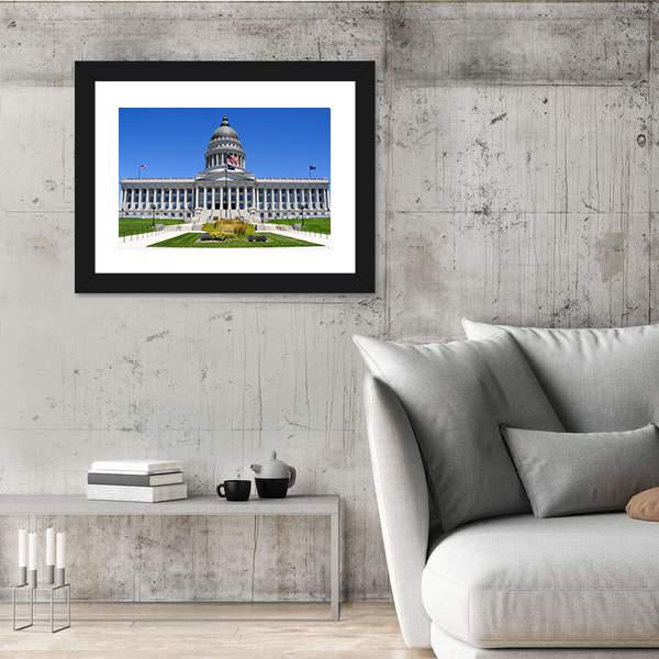 Utah Capitol Building Canvas Wall Art-3 Horizontal-Gallery Wrap-25" x 16"-Tiaracle