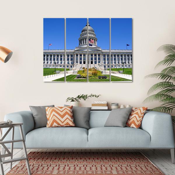 Utah Capitol Building Canvas Wall Art-4 Horizontal-Gallery Wrap-34" x 24"-Tiaracle