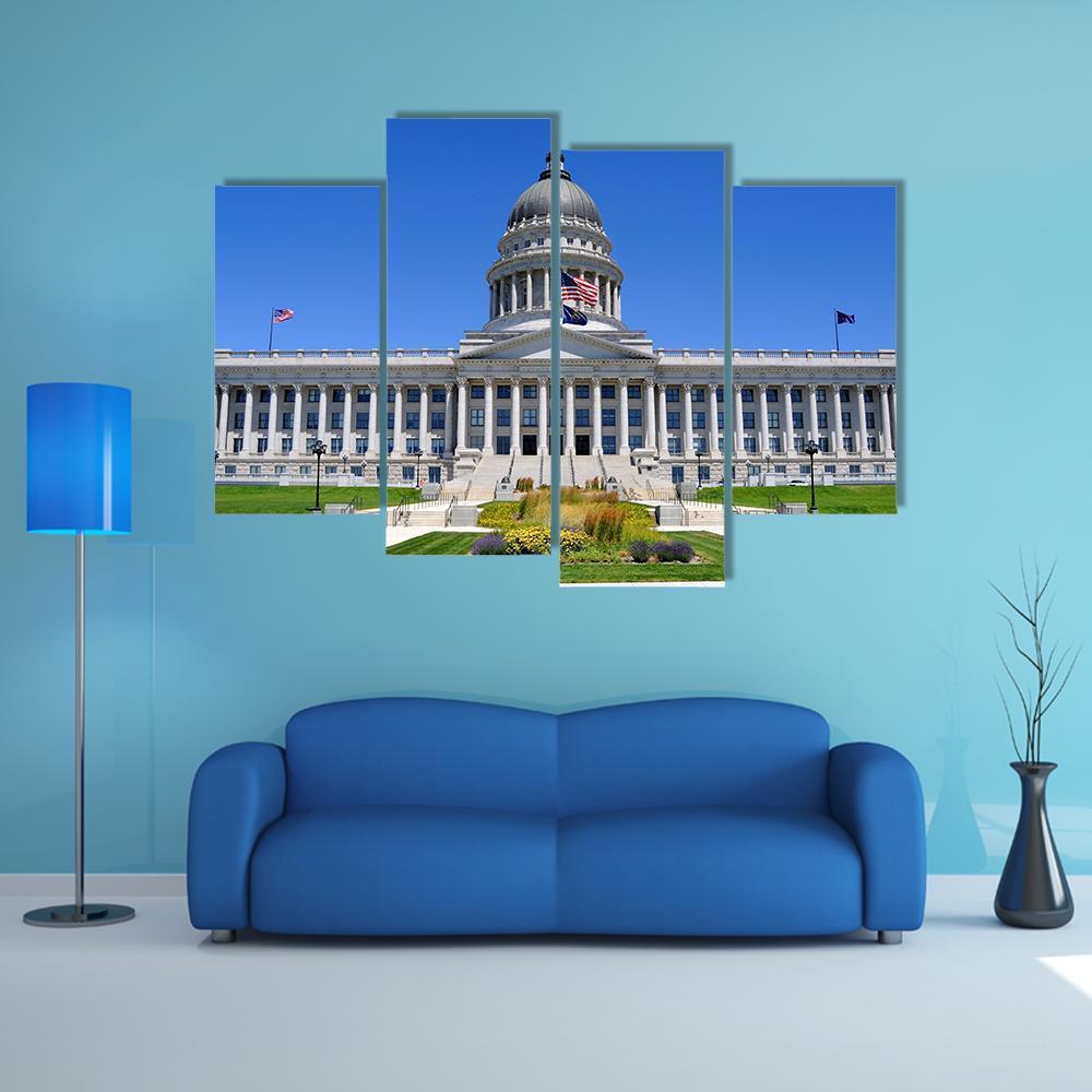Utah Capitol Building Canvas Wall Art-4 Pop-Gallery Wrap-50" x 32"-Tiaracle