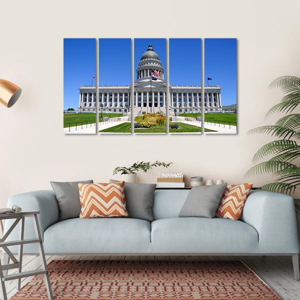 Utah Capitol Building Canvas Wall Art-5 Horizontal-Gallery Wrap-22" x 12"-Tiaracle