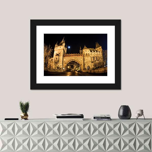 Vajdahunyad Castle In Budapest Hungary Canvas Wall Art-1 Piece-Framed Print-20" x 16"-Tiaracle
