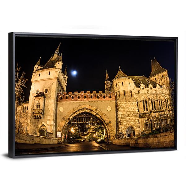 Vajdahunyad Castle In Budapest Hungary Canvas Wall Art-3 Horizontal-Gallery Wrap-25" x 16"-Tiaracle