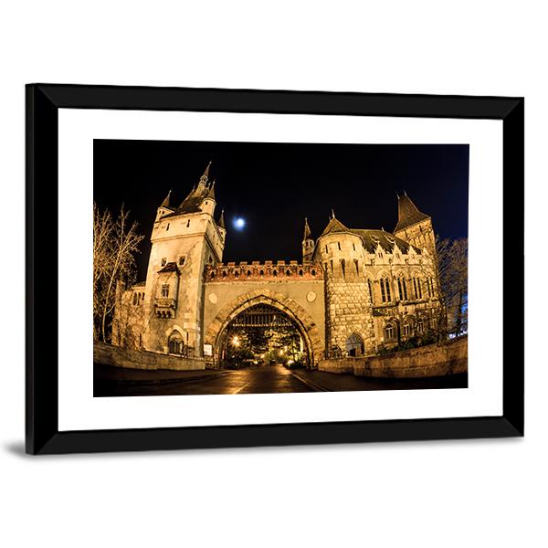 Vajdahunyad Castle In Budapest Hungary Canvas Wall Art-3 Horizontal-Gallery Wrap-25" x 16"-Tiaracle