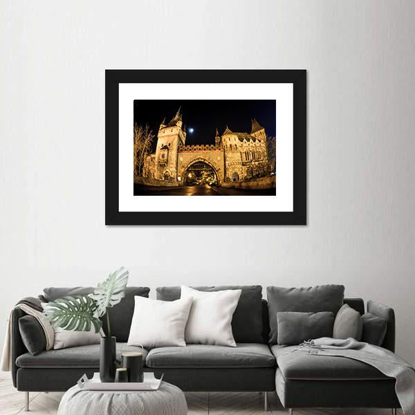 Vajdahunyad Castle In Budapest Hungary Canvas Wall Art-3 Horizontal-Gallery Wrap-25" x 16"-Tiaracle