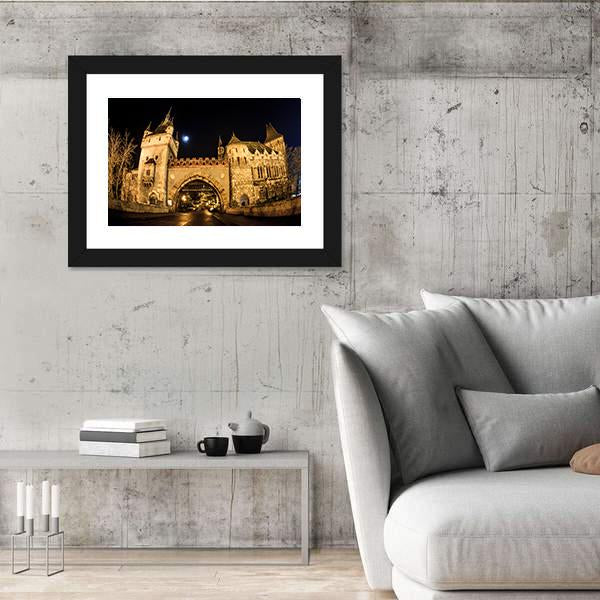 Vajdahunyad Castle In Budapest Hungary Canvas Wall Art-3 Horizontal-Gallery Wrap-25" x 16"-Tiaracle