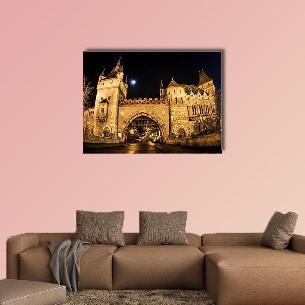 Vajdahunyad Castle In Budapest Hungary Canvas Wall Art-1 Piece-Gallery Wrap-48" x 32"-Tiaracle