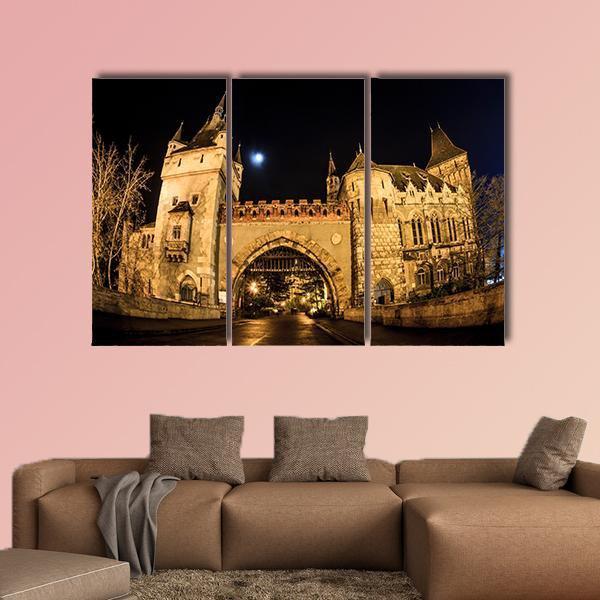 Vajdahunyad Castle In Budapest Hungary Canvas Wall Art-3 Horizontal-Gallery Wrap-37" x 24"-Tiaracle
