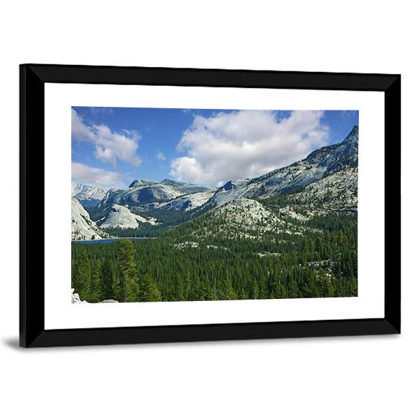 Valley In Mountain Park Yosemite Canvas Wall Art-3 Horizontal-Gallery Wrap-25" x 16"-Tiaracle