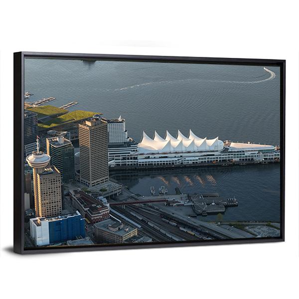 Vancouver Downtown Canvas Wall Art-3 Horizontal-Gallery Wrap-25" x 16"-Tiaracle