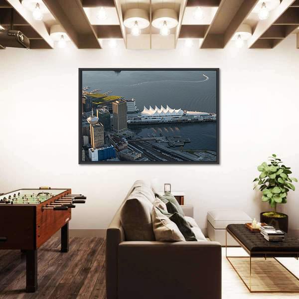 Vancouver Downtown Canvas Wall Art-3 Horizontal-Gallery Wrap-25" x 16"-Tiaracle