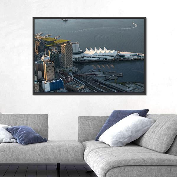 Vancouver Downtown Canvas Wall Art-3 Horizontal-Gallery Wrap-25" x 16"-Tiaracle