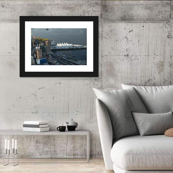 Vancouver Downtown Canvas Wall Art-3 Horizontal-Gallery Wrap-25" x 16"-Tiaracle