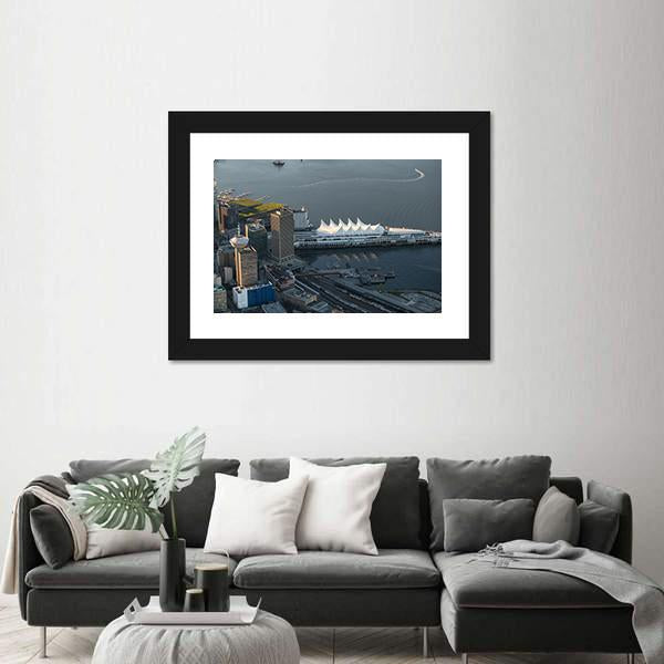 Vancouver Downtown Panoramic Canvas Wall Art-1 Piece-36" x 12"-Tiaracle