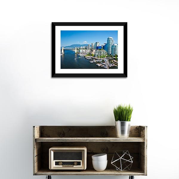 Vancouver Skyline Canvas Wall Art-1 Piece-Framed Print-20" x 16"-Tiaracle