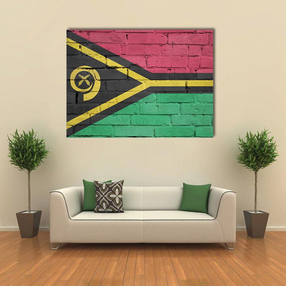 Vanuatu Flag Canvas Wall Art-1 Piece-Gallery Wrap-36" x 24"-Tiaracle