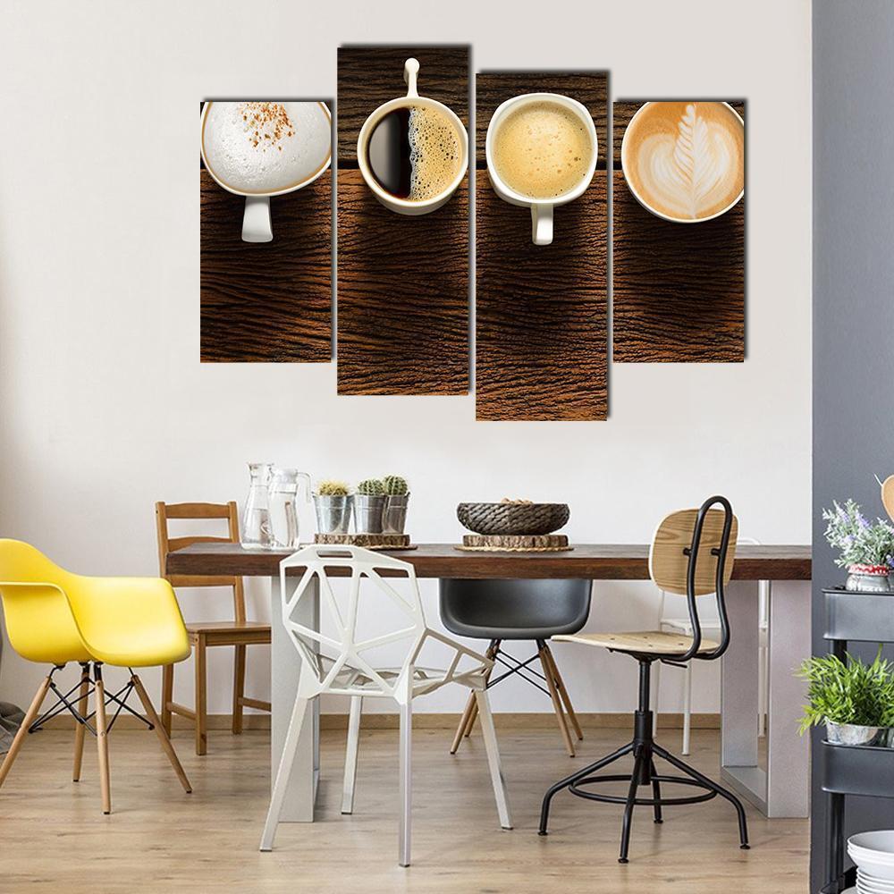 Variety Of Coffee Canvas Wall Art-1 Piece-Gallery Wrap-48" x 32"-Tiaracle