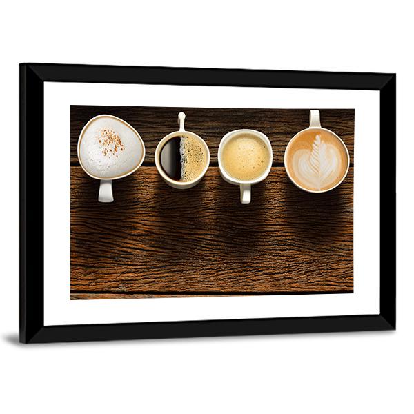 Variety Of Coffee Panoramic Canvas Wall Art-1 Piece-36" x 12"-Tiaracle