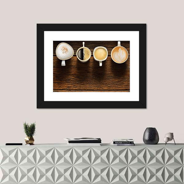 Variety Of Coffee Panoramic Canvas Wall Art-1 Piece-36" x 12"-Tiaracle