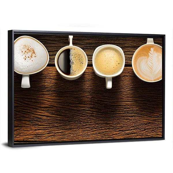 Variety Of Coffee Panoramic Canvas Wall Art-1 Piece-36" x 12"-Tiaracle
