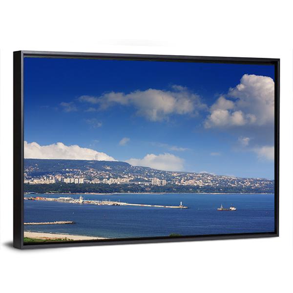 Varna Bulgaria View From Asparuhovo Canvas Wall Art-3 Horizontal-Gallery Wrap-25" x 16"-Tiaracle