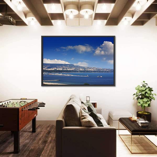 Varna Bulgaria View From Asparuhovo Canvas Wall Art-3 Horizontal-Gallery Wrap-25" x 16"-Tiaracle