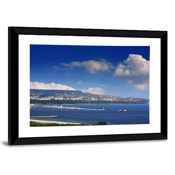 Varna Bulgaria View From Asparuhovo Canvas Wall Art-3 Horizontal-Gallery Wrap-25" x 16"-Tiaracle