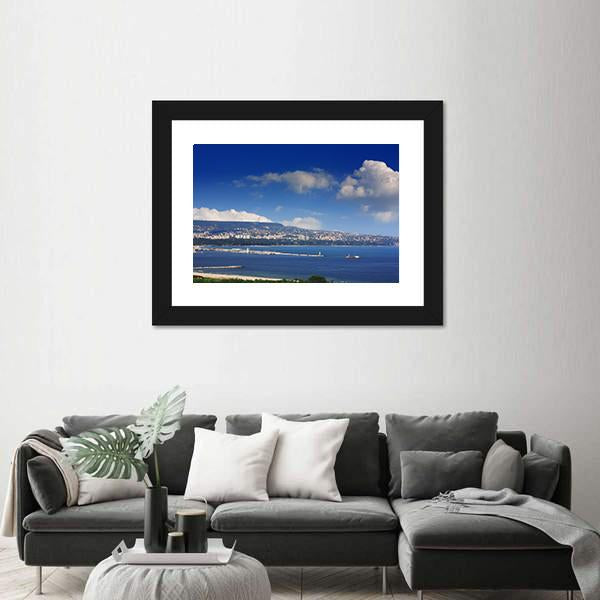 Varna Bulgaria View From Asparuhovo Canvas Wall Art-3 Horizontal-Gallery Wrap-25" x 16"-Tiaracle