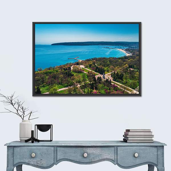 Varna In Spring Time Canvas Wall Art-1 Piece-Floating Frame-24" x 16"-Tiaracle