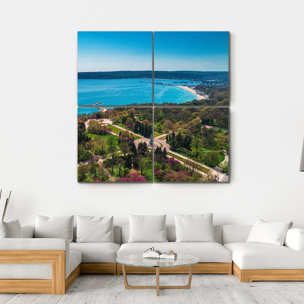 Varna In Spring Time Canvas Wall Art-4 Square-Gallery Wrap-17" x 17"-Tiaracle