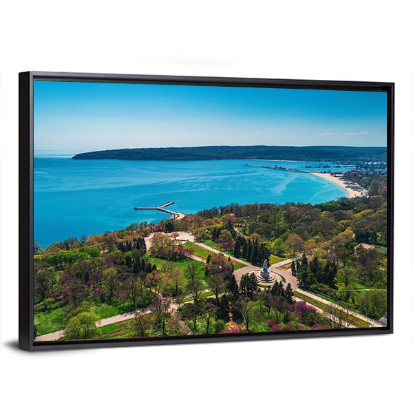 Varna In Spring Time Canvas Wall Art-3 Horizontal-Gallery Wrap-25" x 16"-Tiaracle