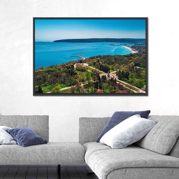 Varna In Spring Time Canvas Wall Art-3 Horizontal-Gallery Wrap-25" x 16"-Tiaracle