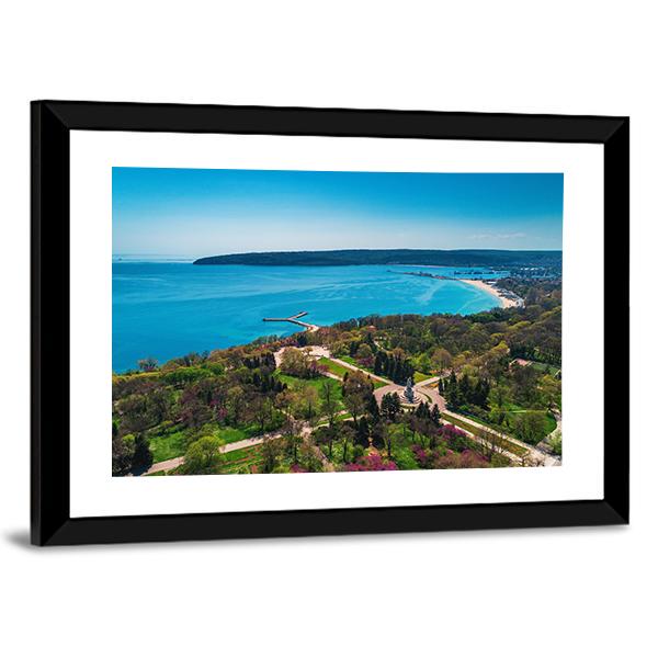 Varna In Spring Time Canvas Wall Art-3 Horizontal-Gallery Wrap-25" x 16"-Tiaracle
