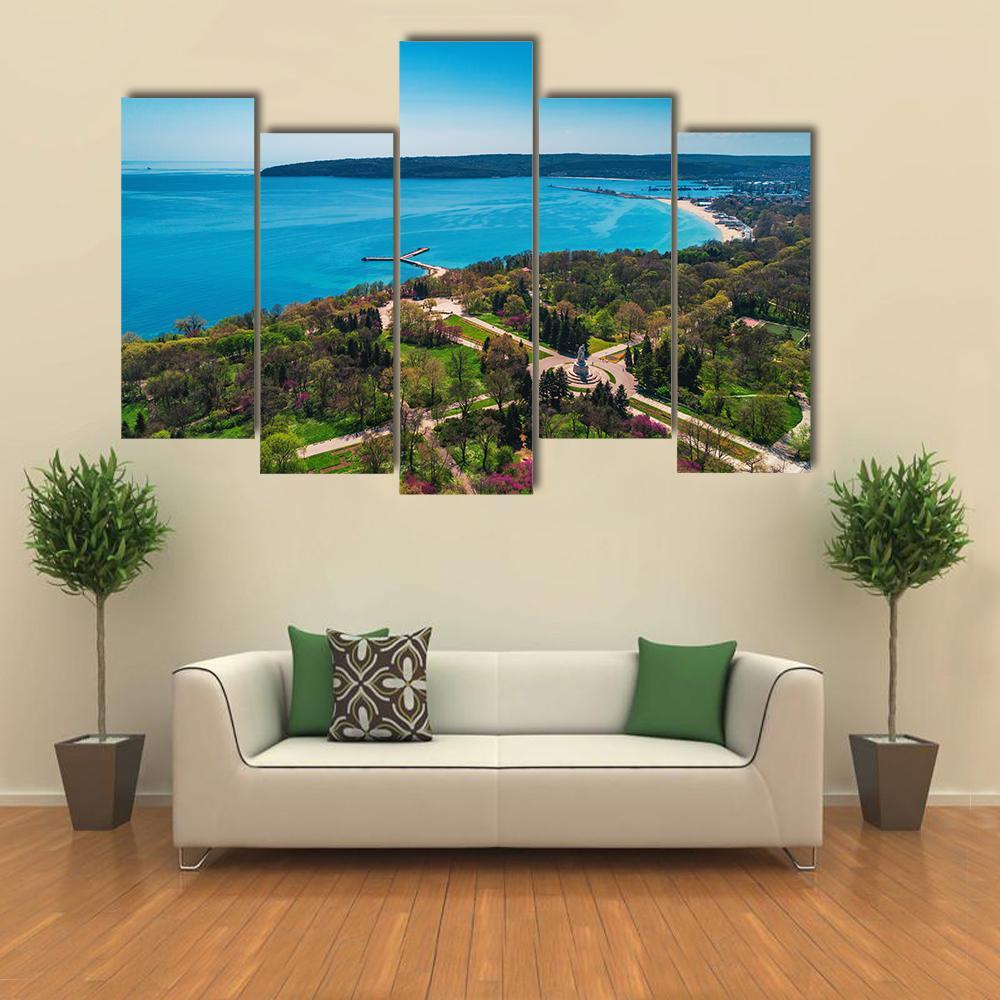 Varna In Spring Time Canvas Wall Art-5 Pop-Gallery Wrap-47" x 32"-Tiaracle