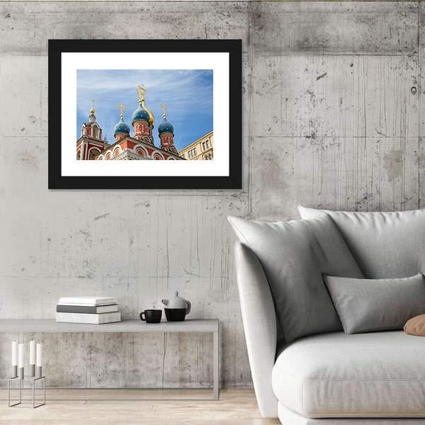 Varvarka Street With Cathedrals And Churches In Russia Canvas Wall Art-3 Horizontal-Gallery Wrap-25" x 16"-Tiaracle