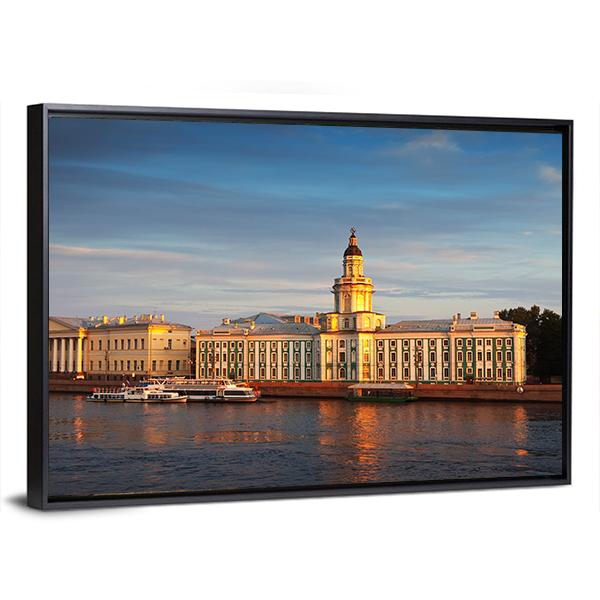 Vasilyevsky Island In Summer Day Canvas Wall Art-3 Horizontal-Gallery Wrap-25" x 16"-Tiaracle