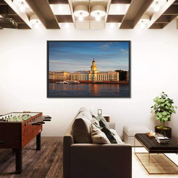 Vasilyevsky Island In Summer Day Canvas Wall Art-3 Horizontal-Gallery Wrap-25" x 16"-Tiaracle