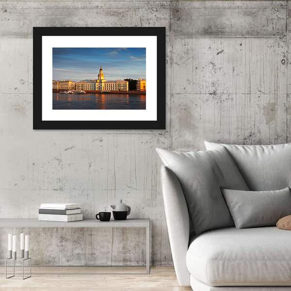 Vasilyevsky Island In Summer Day Canvas Wall Art-3 Horizontal-Gallery Wrap-25" x 16"-Tiaracle