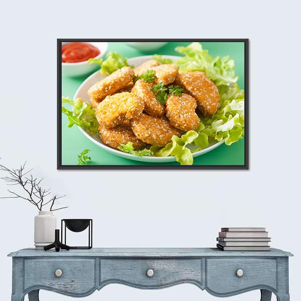 Vegan Soy Nuggets Canvas Wall Art-1 Piece-Floating Frame-24" x 16"-Tiaracle