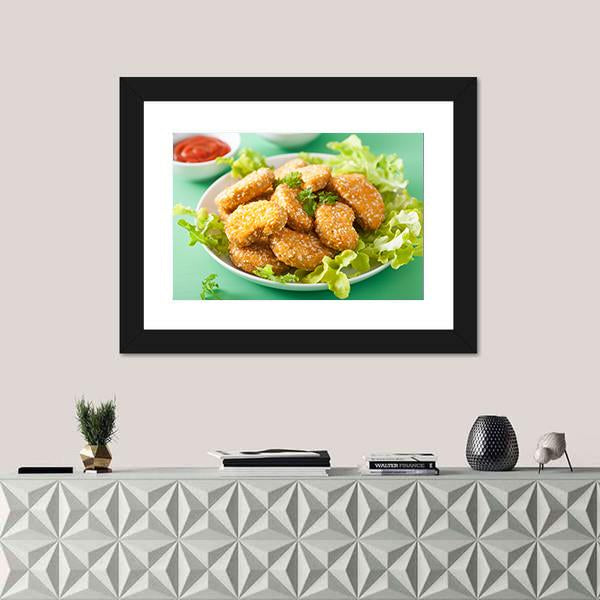 Vegan Soy Nuggets Canvas Wall Art-1 Piece-Framed Print-20" x 16"-Tiaracle