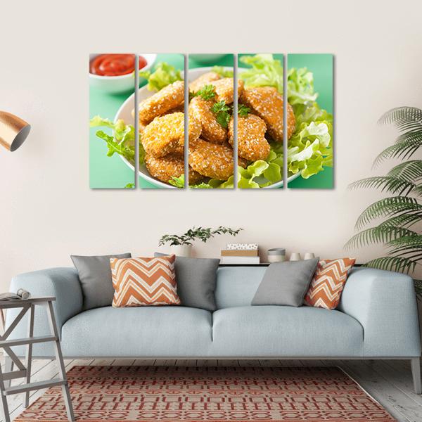 Vegan Soy Nuggets Canvas Wall Art-5 Horizontal-Gallery Wrap-22" x 12"-Tiaracle